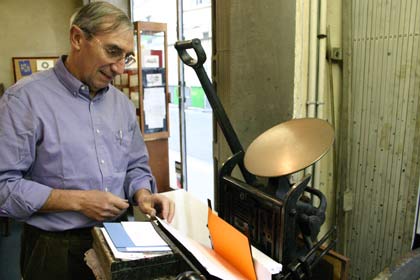The Letterpress is alive in Paris France