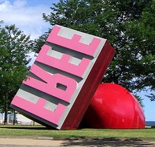 Photo of Free Stamp sculpture in Cleveland Ohio