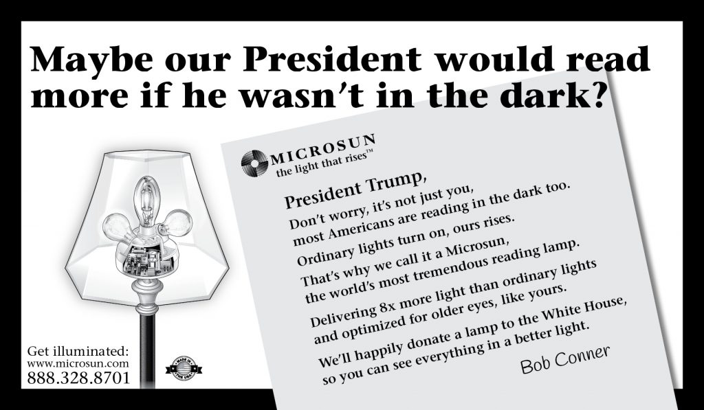 Microsun ad for President Trump