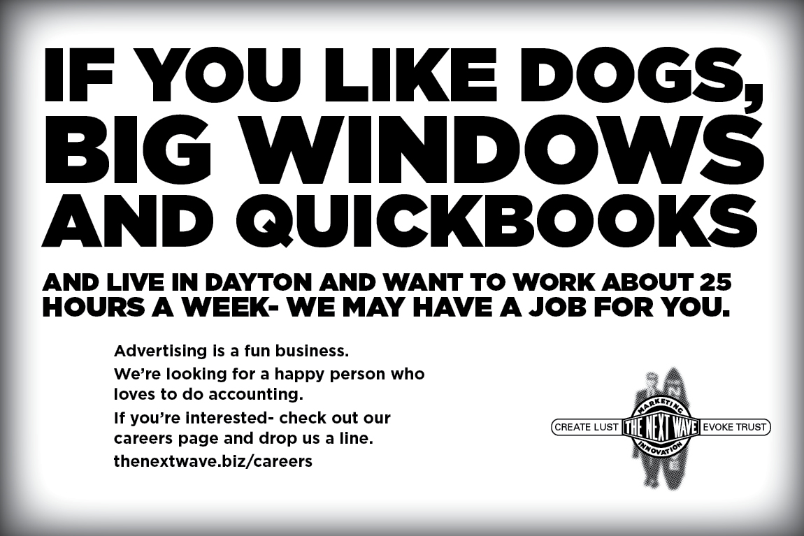 We're looking for a bookkeeper