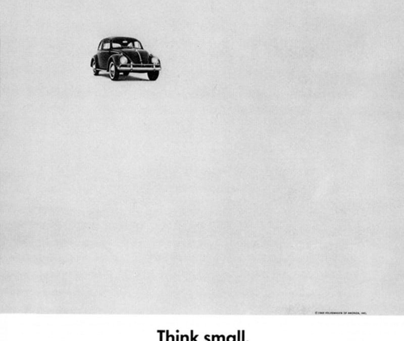 Think Small VW ad